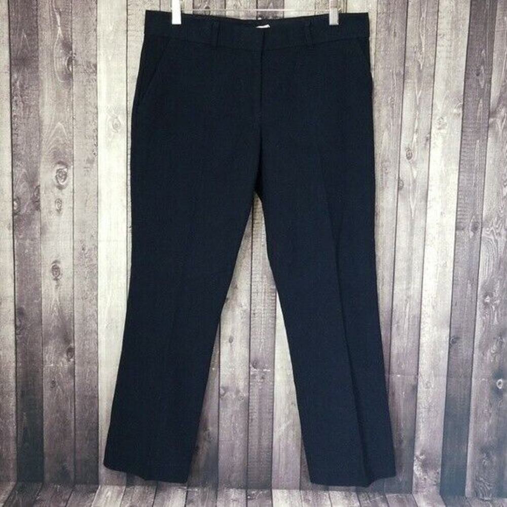 Tory Burch Navy Blue Cotton Crepe Mid-Rise Skinny Dress Pant NEW